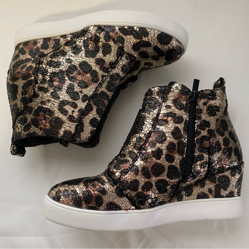 Leopard Print Wedge Ankle Boots from Southern Fried Chics